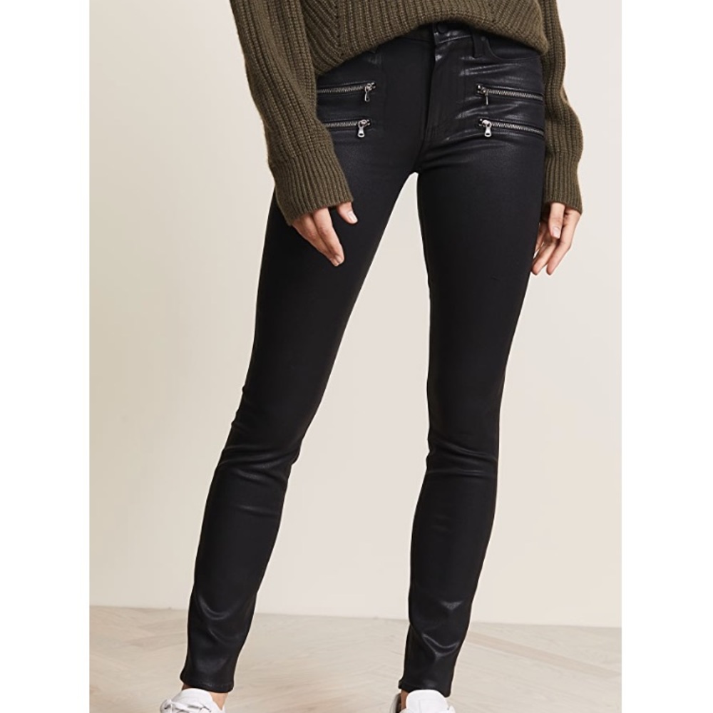 PAIGE COATED BLACK EDGEMONT JEAN - Picture 3 of 11